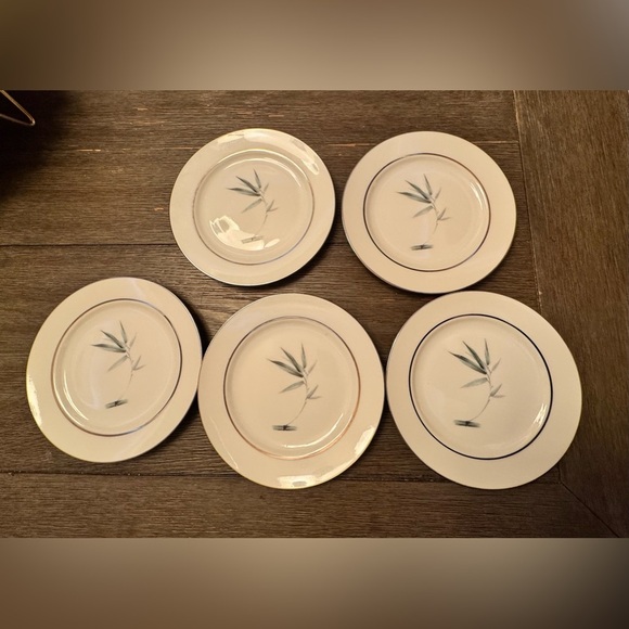 5 Vintage Mandarin Yamaka bamboo plates - Picture 1 of 5